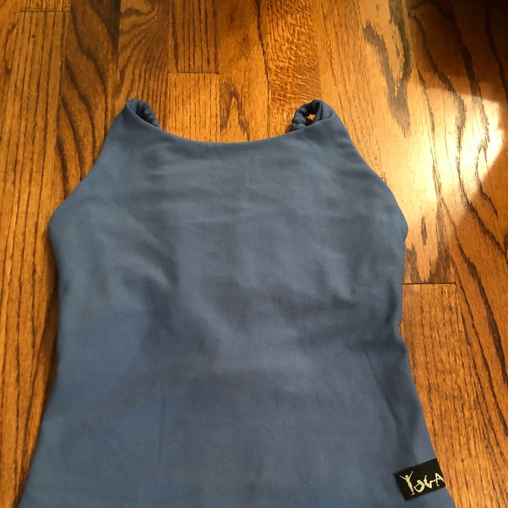 Blue Yoga Top—Backless. Size Medium. Fits Small